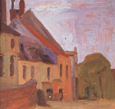 Egon Schiele Houses on the Town Square in Klosterneu-burg (mk12) France oil painting art